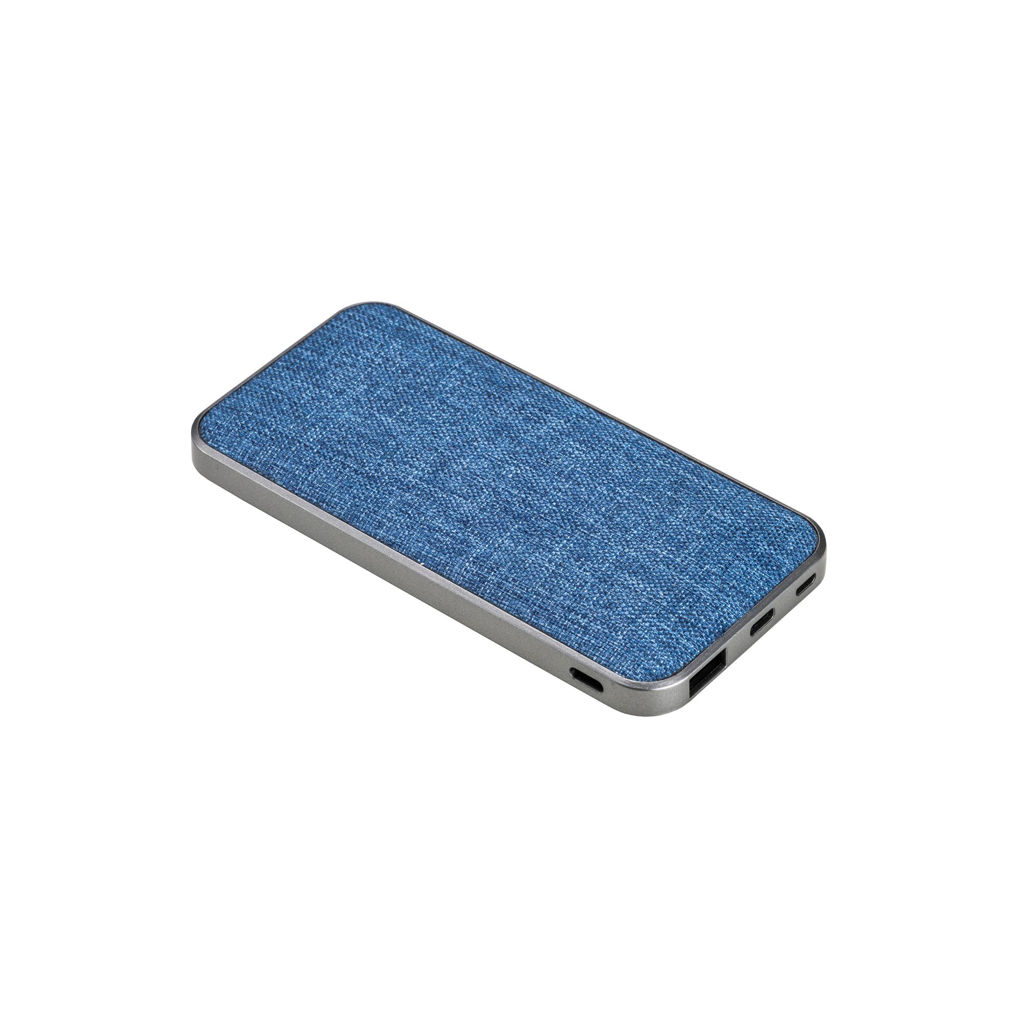 Power bank in R-PET 4000mah. Input: DC5V/2A, output: 5V/2A con indicatore luminoso Power bank in R-PET 4000mah. Input: DC5V/2A, output: 5V/2A con indicatore luminoso